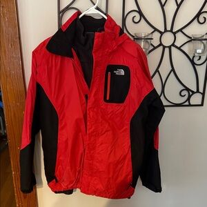 The North Face Men's Performance Ski Jacket in Red and Black